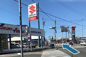お車で浜松駅方面からお越しの場合1