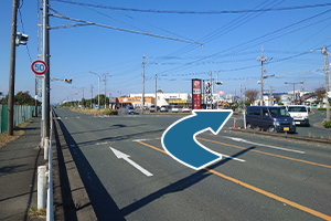 泉町方面からの道順2