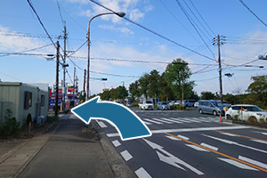 店舗北方面からの道順2