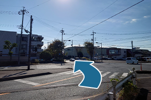 店舗北方面からの道順4